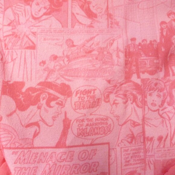 WONDER WOMAN x SHEIN pink strapless comic book print mini dress - Picture 9 of 10